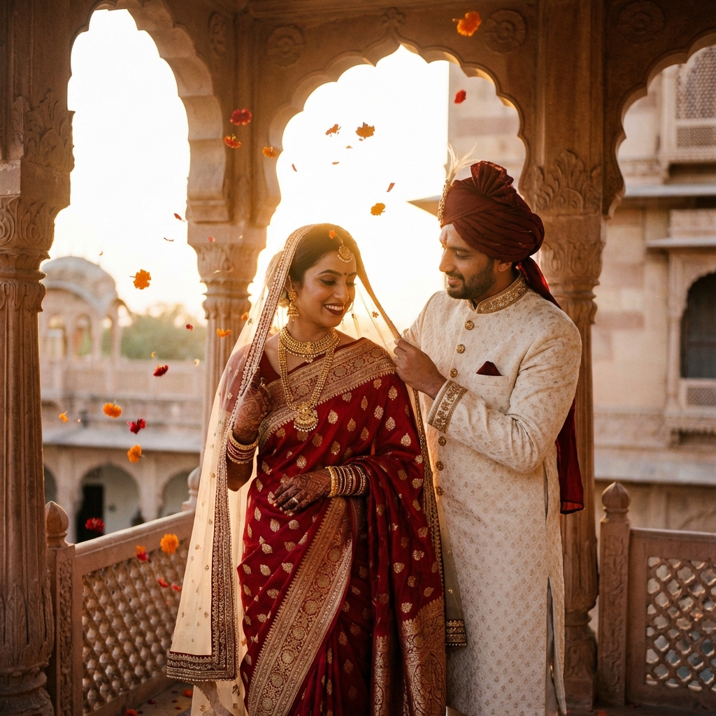 Royal Indian Wedding Couple